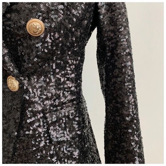 The JORREY Black Sequin Jacket - Picture 5 of 7